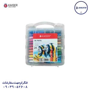 عکس ملزومات اداری پاستل 24 رنگ طلقی کد 462 کایزر