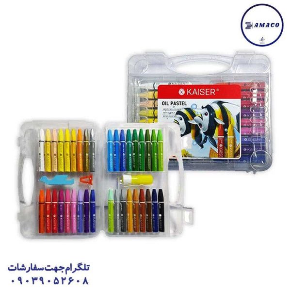 عکس ملزومات اداری پاستل 36 رنگ طلقی کد 463 کایزر