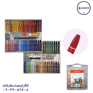 عکس ملزومات اداری پاستل 72 رنگ طلقی کد 465 کایزر