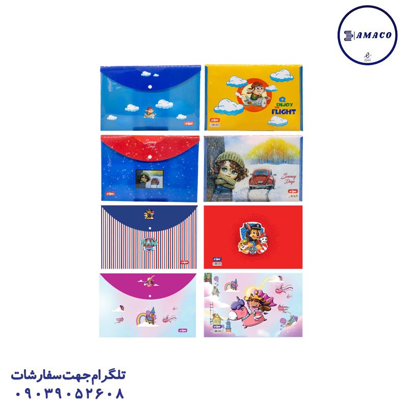 خرید پوشه دکمه دار A4 کلاسیک/فانتزی(25) کلیپس عکس محصولات P.P (طلقی) پوشه دکمه دار A4 کلاسیک/فانتزی(25) کلیپس