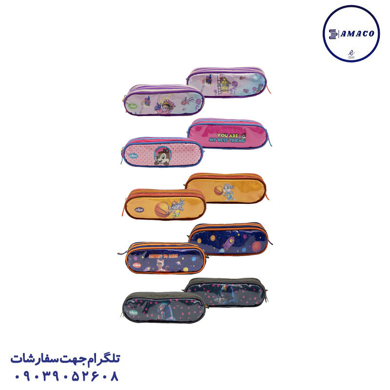 خرید جامدادی تک زیپ چرم بیضی 1299 کلیپس عکس جامدادی فانتزی جامدادی تک زیپ چرم بیضی 1299 کلیپس