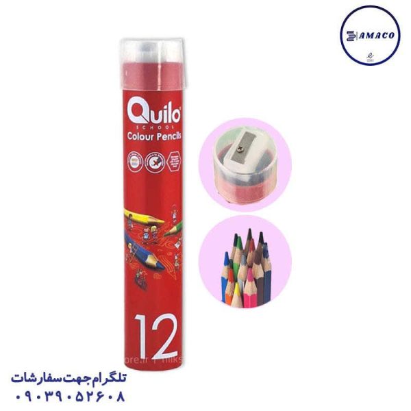 عکس نوشت افزار مداد رنگی 12 استوانه 634437 کویلو