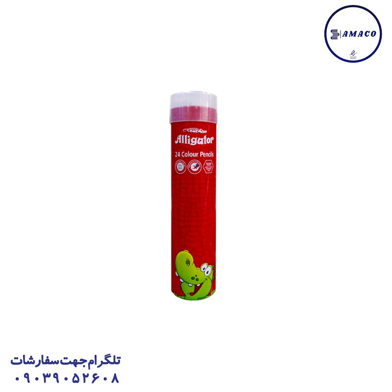 خرید مداد رنگی 24 استوانه الیگیتور عکس نوشت افزار مداد رنگی 24 استوانه الیگیتور