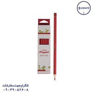 عکس نوشت افزار مداد قرمز الیگیتور