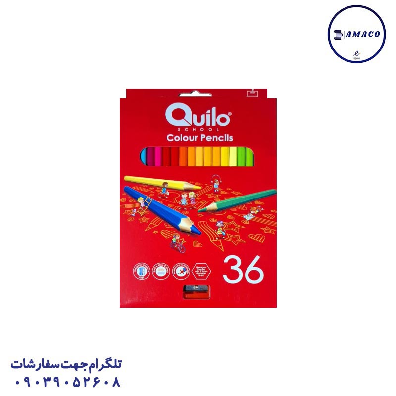 خرید مداد رنگی 36 مقوا 634159 کویلو عکس نوشت افزار مداد رنگی 36 مقوا 634159 کویلو