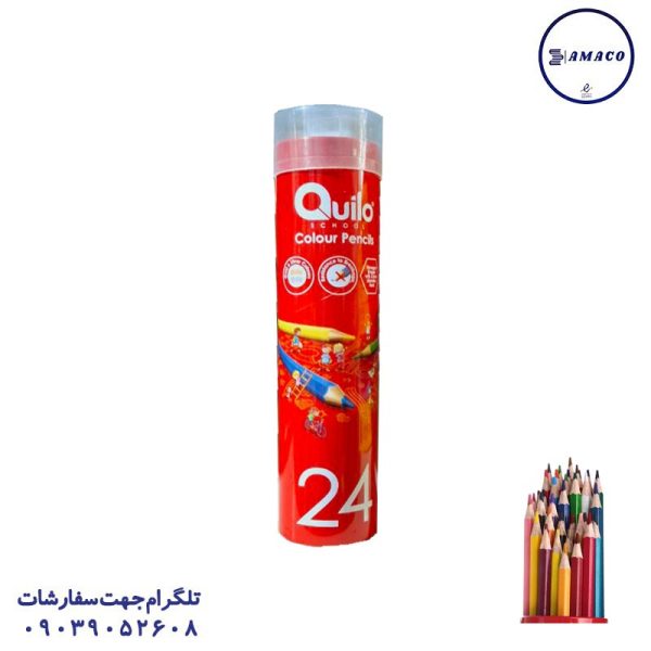 عکس نوشت افزار مداد رنگی 24 استوانه  634438 کویلو