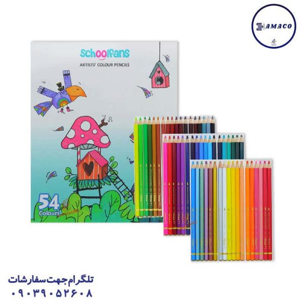 عکس مدادرنگی مداد رنگی 54 رنگ سوپر کالر 92452 اسکول فنز