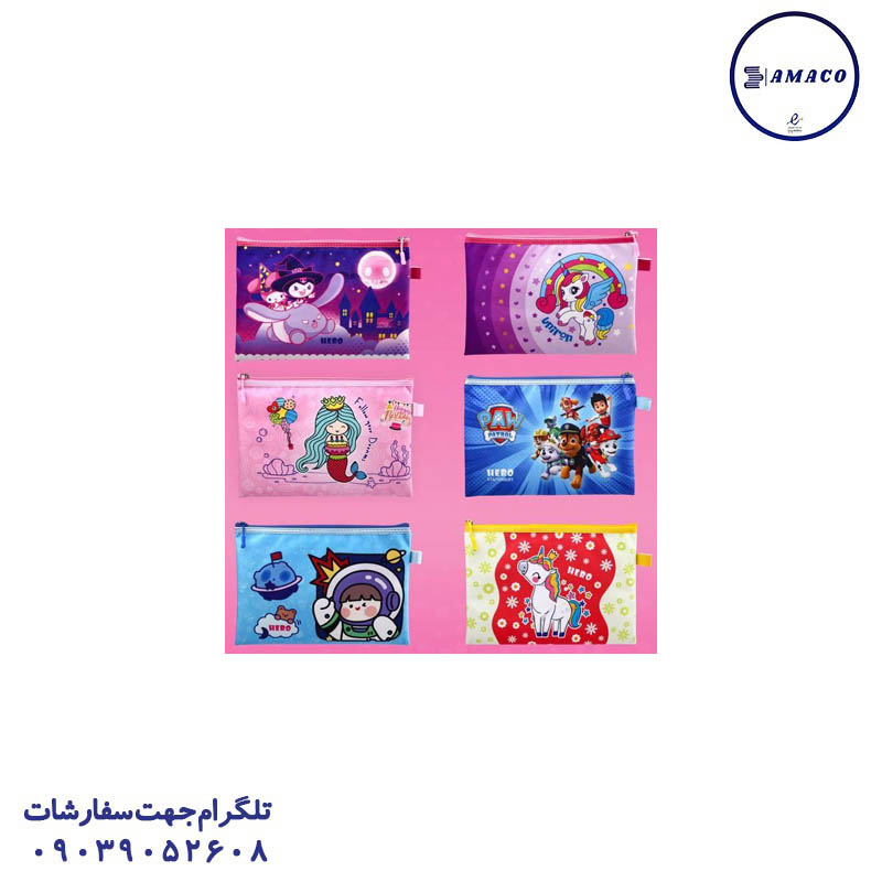 خرید پوشه پارچه ای فانتزی A4 هرو عکس محصولات P.P (طلقی) پوشه پارچه ای فانتزی A4 هرو