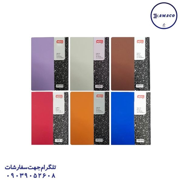 عکس دفتر فنری دفتر 100 خطی پاستلی فنری (24) موزی