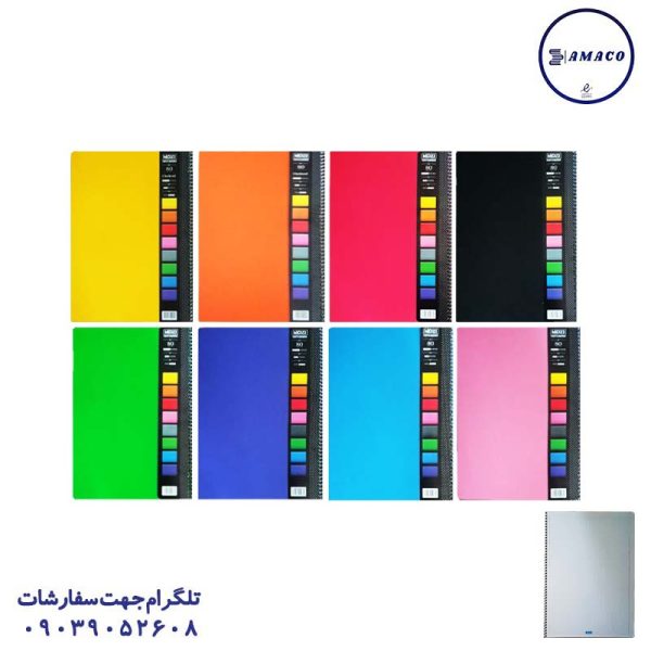 عکس دفتر سایز رحلی A4 دفتر 80  شطرنجی رحلی (14) موزی