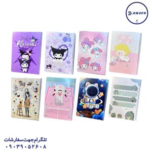 عکس دفتر دفتر 100 جلد سخت حاشیه دار فانتزی کد 831 سویل