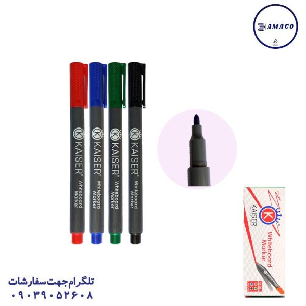 عکس ماژیک ماژیک وایت قلمی 12 عددی 4 رنگ اصلی 881 کایزر