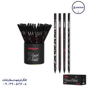 عکس مداد مداد مشکی بلک وود استوانه ای الیپون