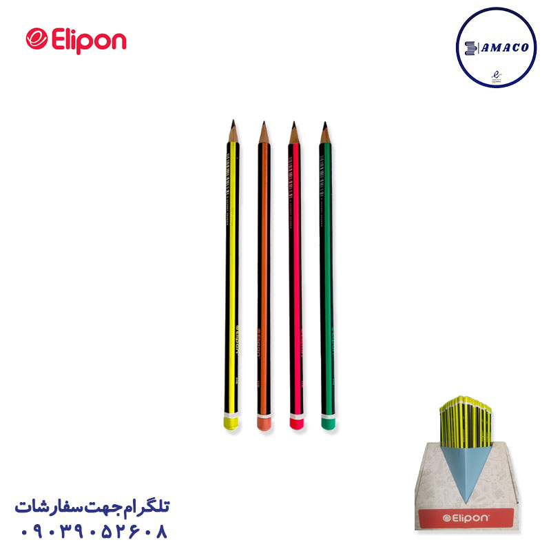 خرید مداد مشکی 3 گوش رگلامی 3449 الیپون عکس مداد مداد مشکی 3 گوش رگلامی 3449 الیپون