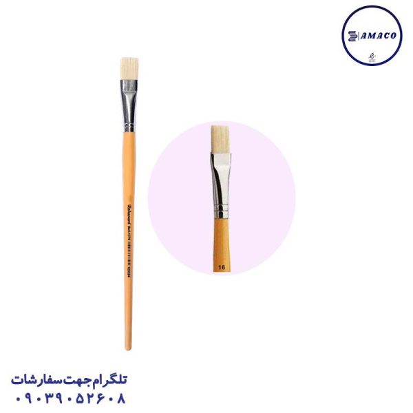 عکس پالت و قلم مو قلم مو دسته کرم سایز 16 رهاورد