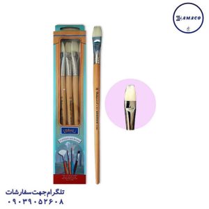 عکس پالت و قلم مو قلم مو دسته کرم سایز 22 رهاورد