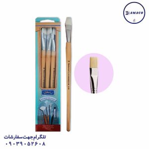 عکس پالت و قلم مو قلم مو دسته کرم سایز 24 رهاورد