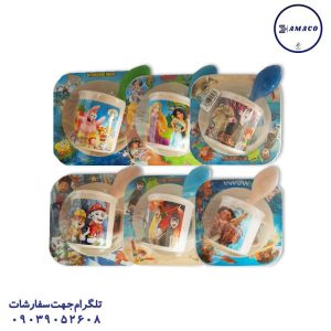 عکس ظرف غذا قمقمه لیوان ست 3 تکه لیوان و کاسه کد 0027 الیزه