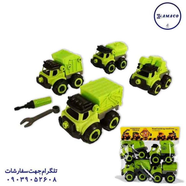 عکس اسباب بازی های پسرانه ماشین بازیافت 4 عددی سبلان