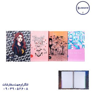 عکس دفتر کلاسوری کلاسور 100 قفل فلز شب تاب