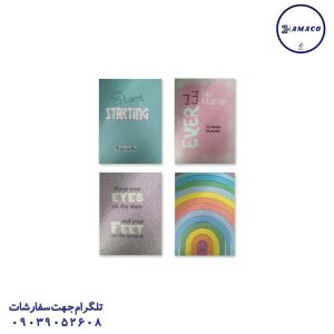 عکس دفتر کلاسوری کلاسور 100 قفل فلز پاستلی 1353 هرو