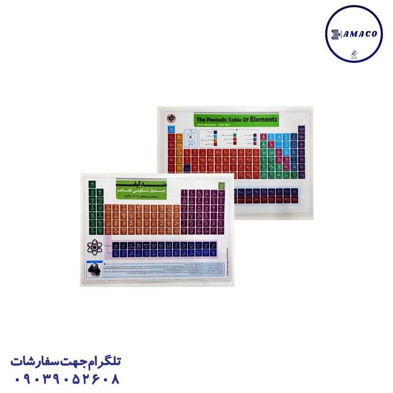 خرید جدول تناوبی لمینتی A3 روبیک عکس لوازم کمک آموزشی جدول تناوبی لمینتی A3 روبیک