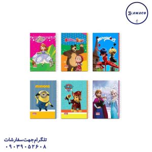 عکس دفتر دفتر 100 خطی جلد سخت فانتزی (12) موزی
