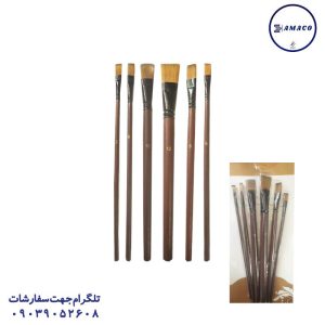 عکس پالت و قلم مو قلم مو 6 عددی سر تخت کد 001