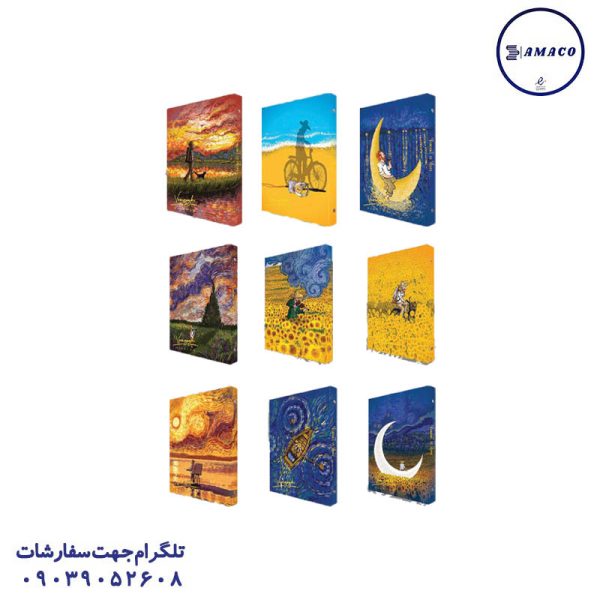 عکس دفتر کلاسوری کلاسور 100 قفل فلز ونگوگ کد 108 هشتگ