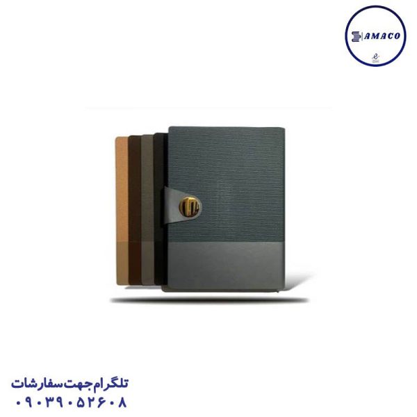 عکس سررسید و تقویم سررسید وزیری مگنتی جلد2رنگ کلاسیک 1405 موزی