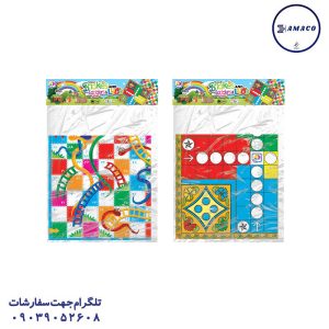 عکس اسباب بازی های عمومی منچ و مارپله مقوایی سلفونی 4066 بردیا