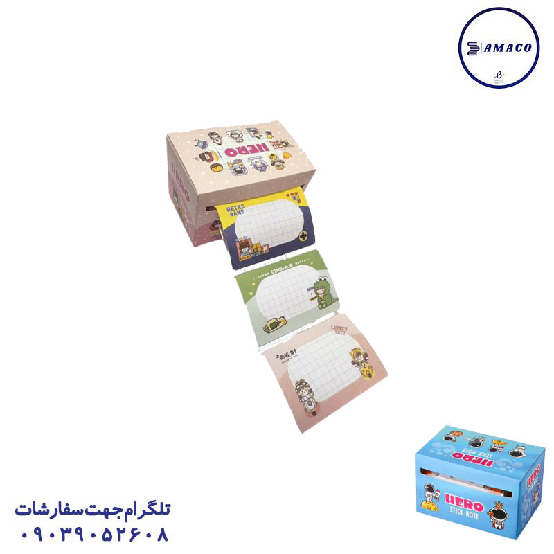 خرید نوت فانتزی رولی 70 تکه هرو عکس کاغذ یادداشت چسب دار ( استیکر ) نوت فانتزی رولی 70 تکه هرو