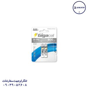 عکس محصولات دیجیتال باطری نیم 2 عددی شارژی 800 7849/7843 گیگاسل