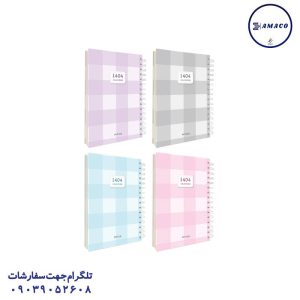 عکس سررسید و تقویم سررسید رقعی سری سیمپل کد 757 پیتیکو