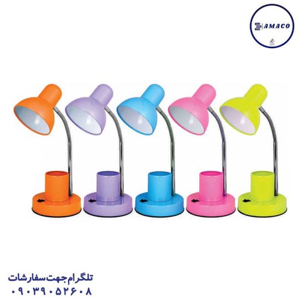 عکس چراغ مطالعه چراغ مطالعه با جاقلمی پاستلی/فسفری/اداری کرونا